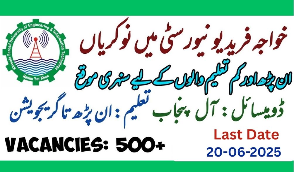 KFUEIT Jobs 2025 – Exciting Career Opportunities at Khwaja Fareed University Rahim Yar Khan – Apply Today